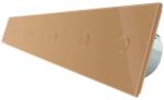 LIVOLO Intrerupator LIVOLO cu touch din sticla cu 5 intrerupatoare simple, Protocol ZigBee, Control de pe telefon, auriu, BB-C7-5C1Z-13 (BB-C7-5C1Z-13)