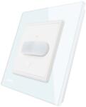 LIVOLO Intrerupator senzor de miscare PIR Livolo cu rama din sticla, alb, VL-FCU-2WP-11 (VL-FCU-2WP-11) - fluxone
