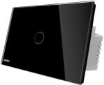 LIVOLO Buton sonerie cu touch Livolo din sticla, Standard italian, negru, VL-C901B-82 (VL-C901B-82)