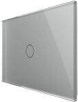 LIVOLO Intrerupator cap scara/cruce wireless cu touch Livolo din sticla - standard italian, gri, VL-FC1SR-3G-15 (VL-FC1SR-3G-15)