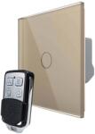 LIVOLO Intrerupator LIVOLO simplu wireless cu touch si telecomanda inclusa, auriu, VL-C7-C1/701R-13 (VL-C7-C1/701R-13)
