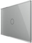 LIVOLO Intrerupator Simplu Wi-Fi cu Touch LIVOLO din Sticla, standard Italian Serie Noua, gri, VL-FC1NY-3G-15 (VL-FC1NY-3G-15)