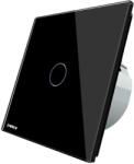 LIVOLO Intrerupator wireless cu variator cu touch Livolo din sticla, negru, VL-C701DR-12 (VL-C701DR-12)