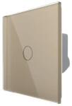 LIVOLO Intrerupator Simplu Cap Scara / Cruce LIVOLO - Protocol ZigBee, Serie Noua, auriu, VL-FC1SZ-2G-2A (VL-FC1SZ-2G-2A)