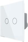 LIVOLO Intrerupator Dublu cu Revenire / Reset cu Touch LIVOLO - Serie Noua, alb, VL-FC2B-2G-2W (VL-FC2B-2G-2W) - fluxone