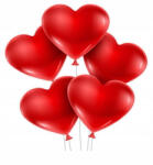 Balonevi Szív alakú gumi lufi piros 5db/cs 30cm
