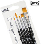 Grimas Make Up Grimas Profi ecset készlet - kerek/lapos 5 darabos