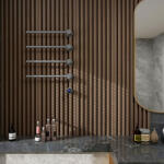 AREZZO design Design Tubeline 455x755 mm elektromos törölközőszárító radiátor, Gun Metal - Fegyverszürke