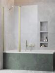 Radaway Nes Brushed Gold PND II 110 cm kádparaván, kifelé - befelé nyitható, balos vagy jobbos, szálcsiszolt arany profillal