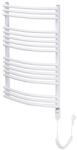 Radeco Sonia EL íves, fehér 838x550 mm elektromos törölközőszárító radiátor + fűtőpatronnal együtt