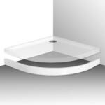 Roltechnik Flat Round 90x90x8, 5 cm íves, akril zuhanytálca + zuhanytálca előlap 8000116 + 8010083