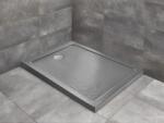 Radaway Doros Stone F 100x80 cm lapos, szögletes, aszimmetrikus, kőhatású akril zuhanytálca, 3 színben választható + ajándék szifonnal együtt