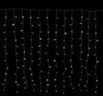  Crystalline toldható fényfüggöny 0, 9 X 2, 0 m, 192 db meleg fehér LED-del, átlátszó kábellel (KAT 331)