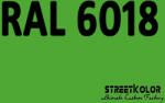 StreetKolor RAL 6018 Akril autófesték fényes vagy matt 1 liter + fixáló + hígító (RAL6018AKRYL)