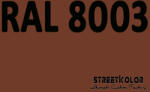 StreetKolor RAL 8003 Akril autófesték fényes vagy matt 1 liter + fixáló + hígító (RAL8003AKRYL)