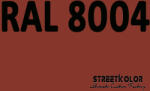 StreetKolor RAL 8004 Akril autófesték fényes vagy matt 1 liter + fixáló + hígító (RAL8004AKRYL)