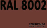 StreetKolor RAL 8002 Akril autófesték fényes vagy matt 1 liter + fixáló + hígító (RAL8002AKRYL)