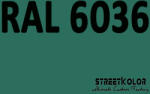 StreetKolor RAL 6036 Akril autófesték fényes vagy matt 1 liter + fixáló + hígító (RAL6036AKRYL)