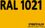 StreetKolor RAL 1021 Uretán autófesték fényes vagy matt 1 liter + fixáló + hígító () (RAL1021)