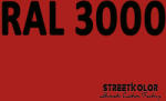 StreetKolor RAL 3000 Akril autófesték fényes vagy matt 1 liter + fixáló + hígító (RAL3000AKRYL)
