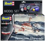 Revell DGzRS Hermann Marwede Modellező készlet hajó 1: 200, 78 darab + festékek + ragasztó + ecset () (REVELLMODEL-200-65812)
