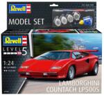 Revell Lamborghini Countach LP500S Modellező készlet autó 1: 72, 124 darab + festékek + ragasztó + ecset () (REVELLMODEL-24-67730)