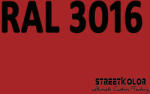 StreetKolor RAL 3016 Uretán autófesték fényes vagy matt 1 liter + fixáló + hígító (RAL3016)
