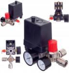 KolorTech Nyomáskapcsoló kompresszorokhoz, 400V, Regulátor, 2x manometer, 2x gyors csatoló (PL-400-2)