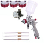 AUARITA Auarita H-887 HVLP mini szórópisztoly 0, 8+1, 0+1, 2mm + Légnyomás szabályzó (ASG-H-887KR-)