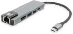 ACT USB-C 4K Stație de andocare 1 HDMI Monitor ethernet USB-A PD poarta de acces (AC7091)