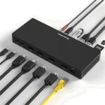 Plasico Computers USB хъб BE HP1401, 14-портов, USB-C 3.2 Gen 2, 2 x DisplayPort, 2 x HDMI 4K/60Hz, Черен (HP1401)