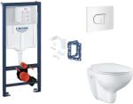 GROHE Rapid SL - Set pentru montare încastrată, toaletă, capac Softclose, clapetă Arena Cosmopolitan și set pentru tablete, alb alpin SANI11BB3147 (SANI11BB3147)
