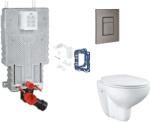 GROHE Uniset - Set pentru montare încastrată, toaletă, capac Softclose, clapetă Skate Cosmopolitan și set pentru tablete, Hard Graphite periat SANI15BB5114 (SANI15BB5114)