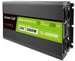 Green Cell Инвертор green cell, 24/220v, dc/ac, 3000w/6000w, чиста синусоида (gc-inv-24v-3000w-p3000lcd) - zettabytex