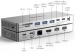 Plasico Computers USB хъб BE HC1406, 14-портов, USB-C 3.2 Gen 2, HDMI 4K/60Hz, Сив (HC1406)