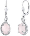 Silvego Ezüst fülbevalók természetes rózsakvarccal JST13327RQE