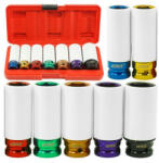 VERKE V86101 dugókulcs készlet alumínium felnikhez - 7db, 1/2" , CrMo acél, védőhüvellyel (V86101)