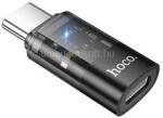 hoco. UA36D adapter (lightning aljzat - Type-C, adatátvitel és töltés, OTG) FEKETE (HOCO_UA36D) (HOCO_UA36D)