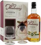 Malecon 10 éves rum díszdobozban 2 pohárral DRS (0, 7L / 40%) - whiskynet