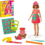Hasbro Play-Doh Barbie divattervező gyurmakészlet babával - Virágok és rojtok (G1360) - jatekbirodalom