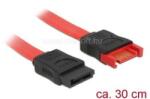 Delock SATA 6 Gb/s-s bővítőkábel csatlakozódugóval > SATA-s, csatlakozóhüvellyel, 30 cm, piros (DL83953) (DL83953)