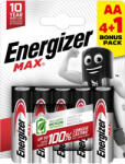 Energizer Max alkáli ceruza elem AA B4+1 - 5db/bliszter (ENE-EMAA41) - megatool