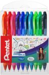 Pentel EnergelX 0, 7mm-es rollertoll készlet, mechanikával, 10 színben (PEBLN107-10)