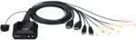 ATEN KVM Kapcsoló, 2 portos, USB, 4K, HDMI kábel (CS22H-AT)