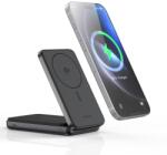 Mcdodo - 2 az 1-ben mágneses külső akkumulátor (MC-6310) - Összecsukható telefontartó, Qi2, 10000 mAh, 20W, LED kijelző - Fekete