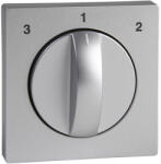 Schneider Electric Merten System M - MTN437160 -Fedlap, forgatógombos ventilátor kapcsolóhoz, System-M, alumínium (MTN437160)