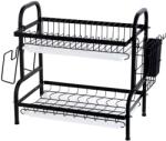 Trendy Sanitary tányértartó, kétszintes, 39 X 23, 5 X 42 cm, fekete (ML-285)