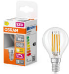 OSRAM E14 LED kisgömb, 3, 4W, 470 lm, 2700 K, melegfehér, dimmelhető, áttetsző üveg-40 W izzó helyett - Superstar Classic P filament (4099854444814)
