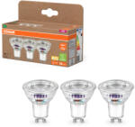 OSRAM GU10 LED 2, 5W, 450 lm, 2700 K, melegfehér, áttetsző üveg-50 W izzó helyett, 3 darabos - Superstar+ Spot PAR16 (4099854277900)