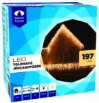 DekorTrend Kültéri toldható LED jégcsapfüzér, Meleg fehér, 600 x 40 cm, 197 LED (KDK_019)